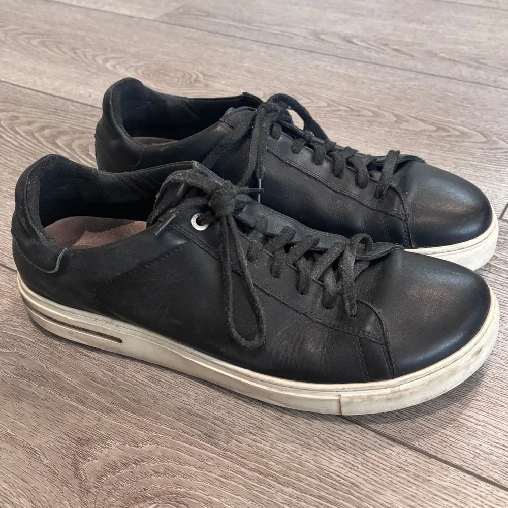 Birkenstock Bend Low Sneakers Mens 44 Black‎ Leather Lace Up Casual Shoes